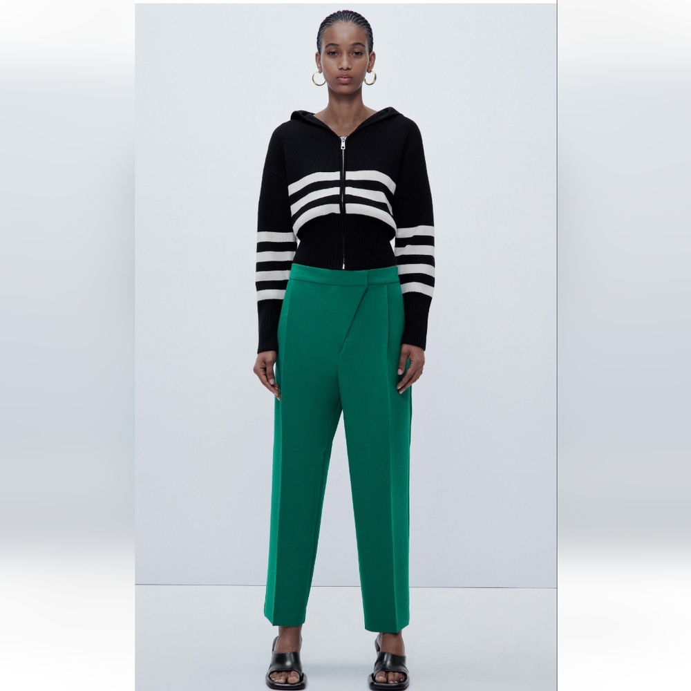Zara crossover pleated pants